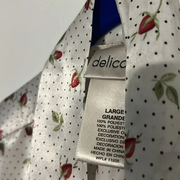 Red Rose Kimono Robe - Picture 2 of 2